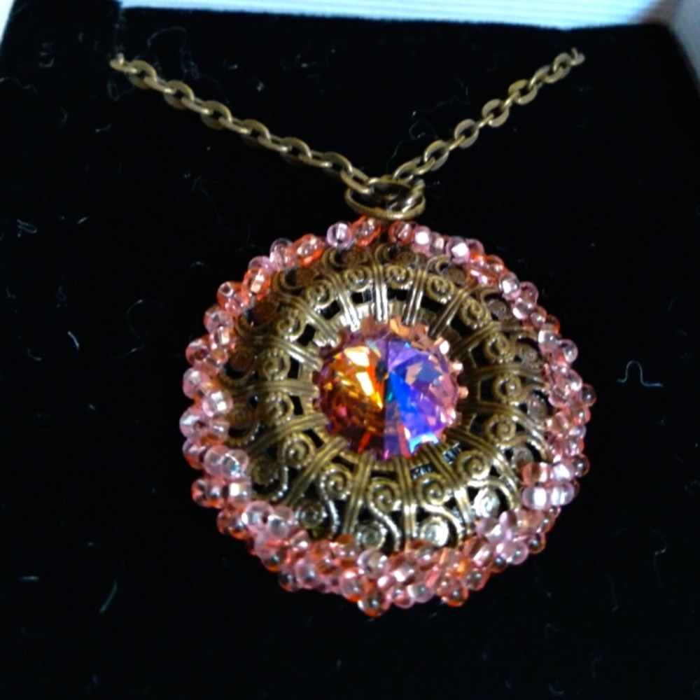 Swarovski Crystals Focal Point Pendant Necklace